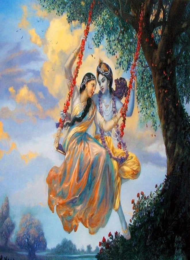 TREXEE Sri Radhe Krishna DIY Paint by Numbers Kit for Kids Adults Beginner, DIY Acrylic Oil Painting On Canvas PNB DIY Radha Krishna Painting by Number (40X50 CM)(No Frame) - Image 1